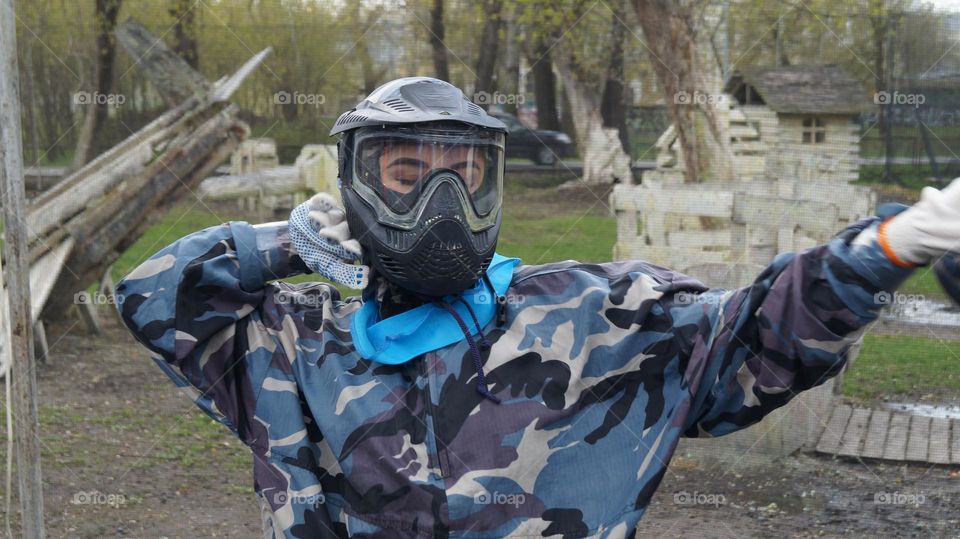 Blue paintball uniform