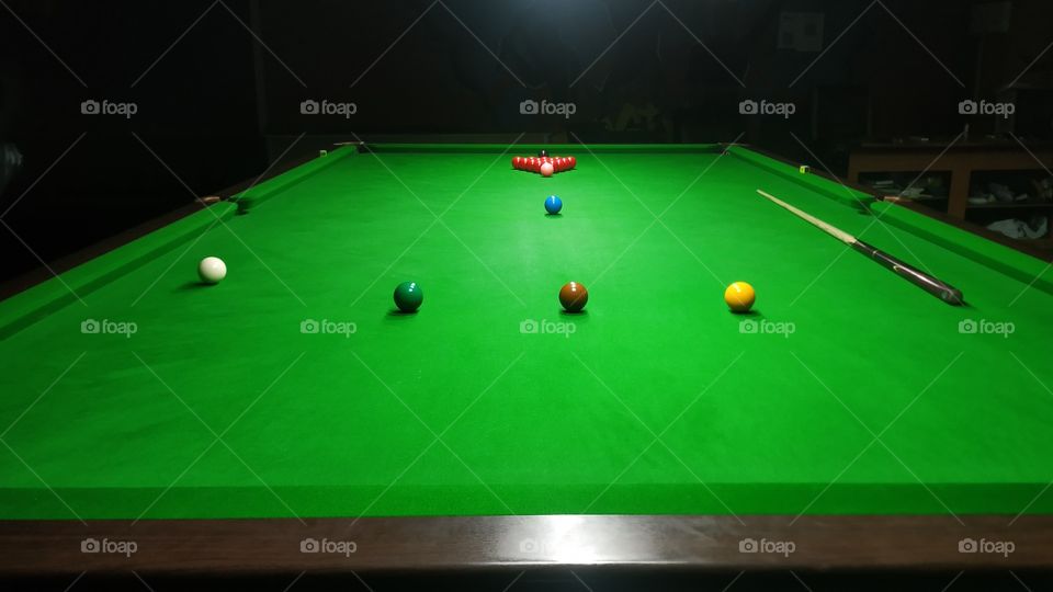 Inside a Snooker Club