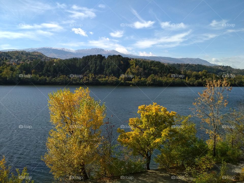 Lake and mountain view