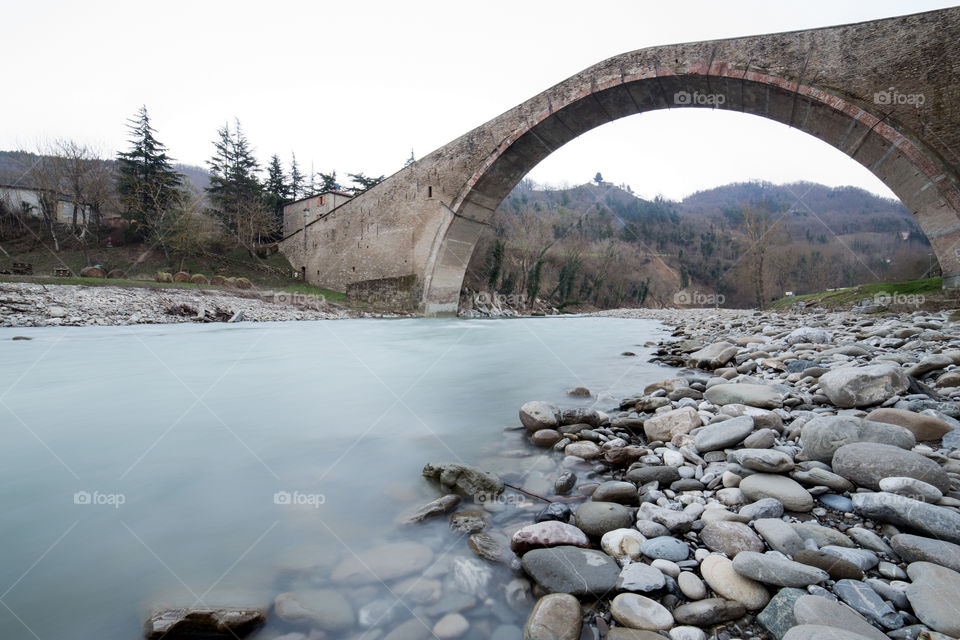 Bridge over stream