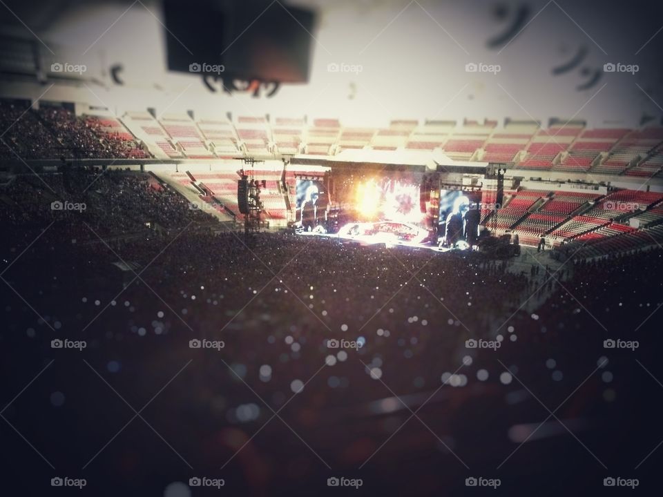 Rock concert in a stadium 