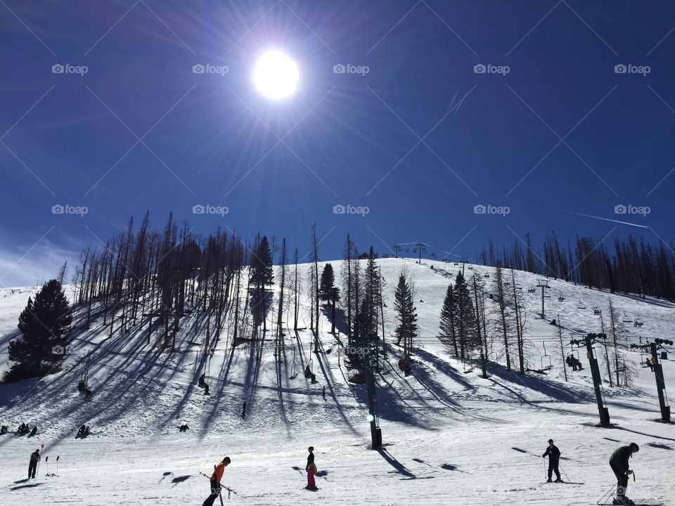Ruidoso Slopes. Sunny day at Ski Apache in Ruidoso, New Mexico