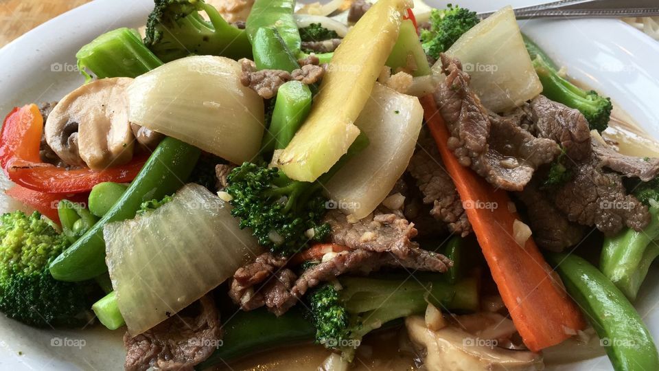 Beef stir fry