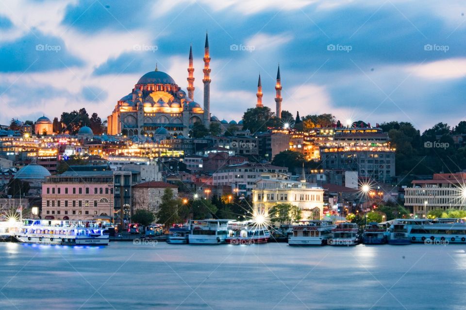 View of mosque from İstanbul sea