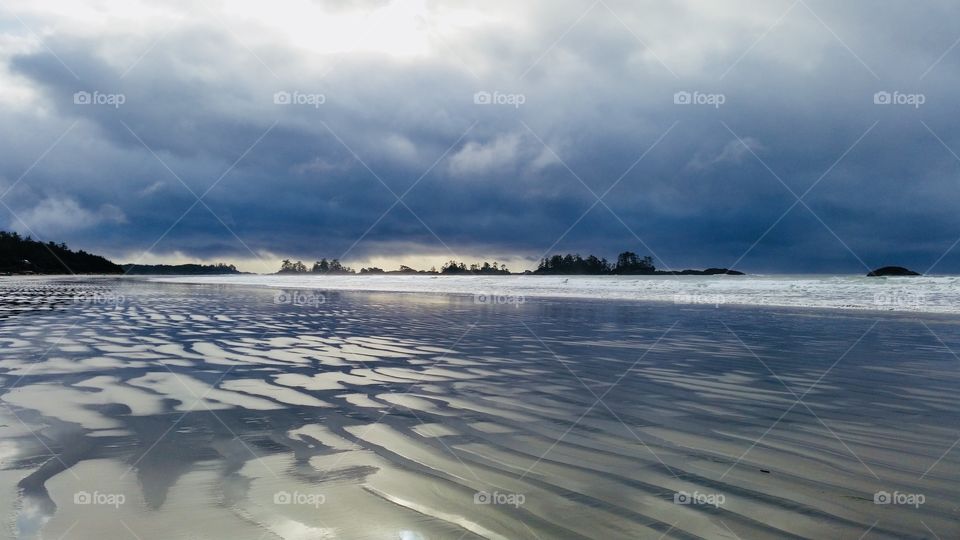 Long Beach on a cloudy day 