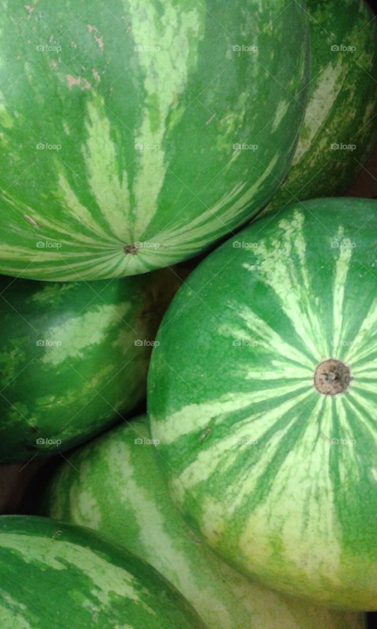 Market water melons. The melons always catch my eye.