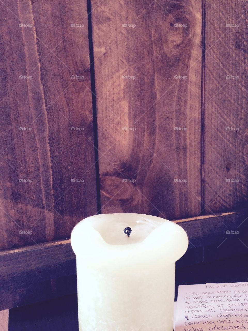 Candle and Wood