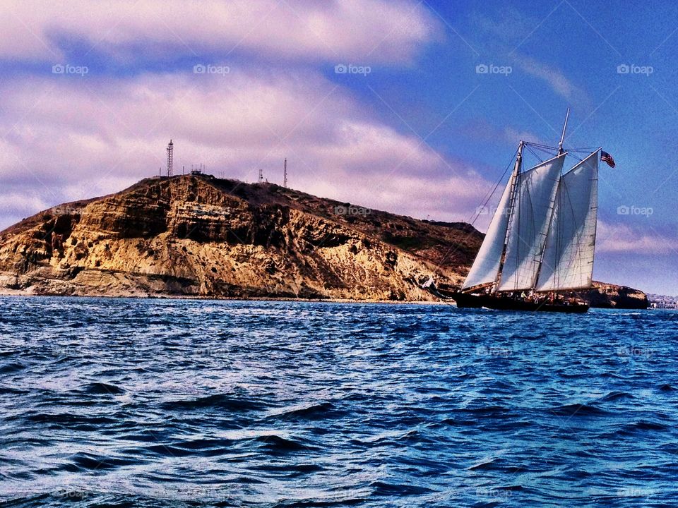 Clipper Ship on San Diego bay 