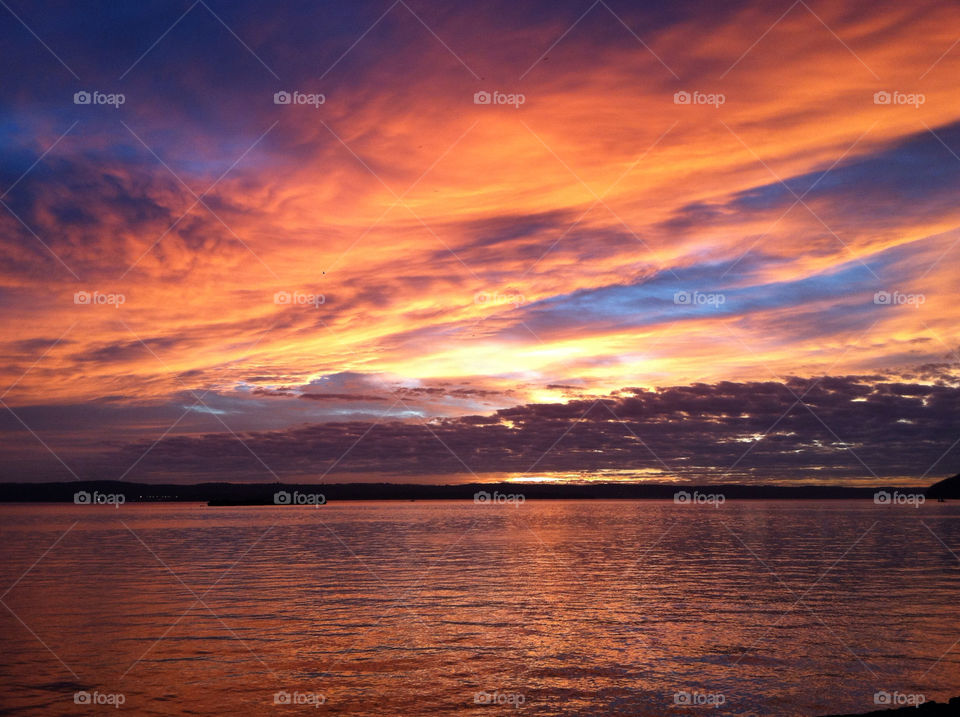 ny sunrise ferry hudson by delvec