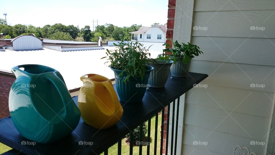 Garden planting on balcony