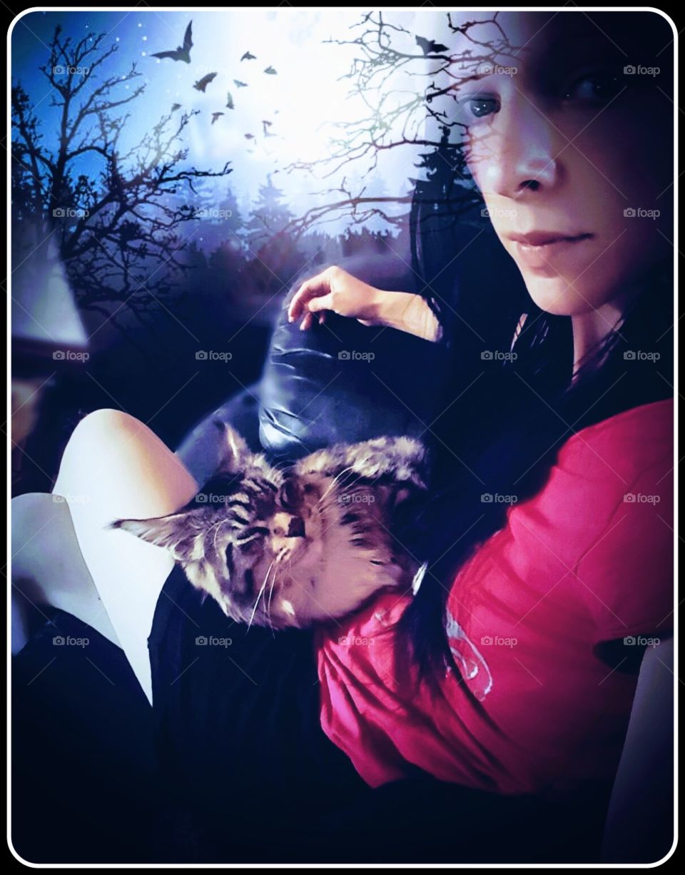 Just me and my Maine Coon Cat Hannibal
