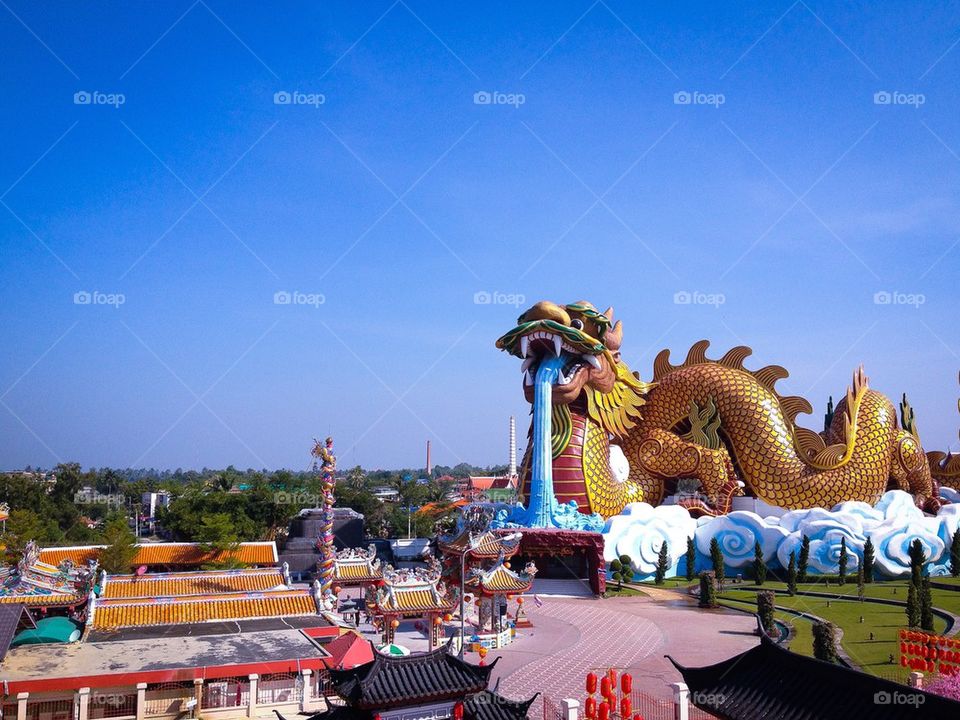 The Big Dragon in Supanburee Thailand.