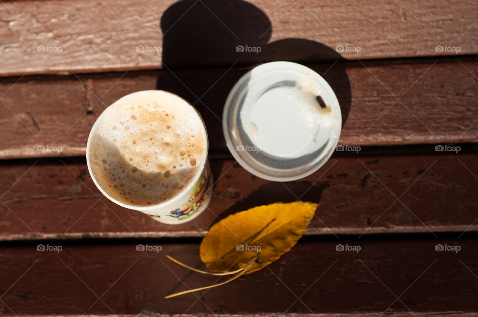 Take away coffee from above 