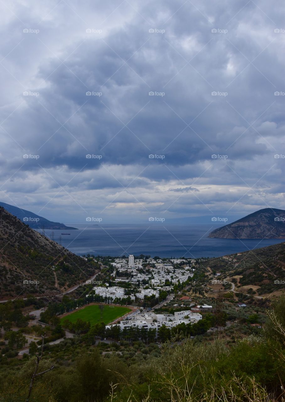 Village near the sea. Greece