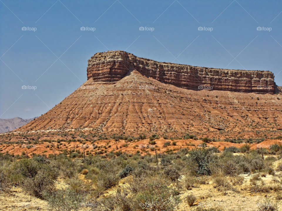 desert brush butte red rock by landon