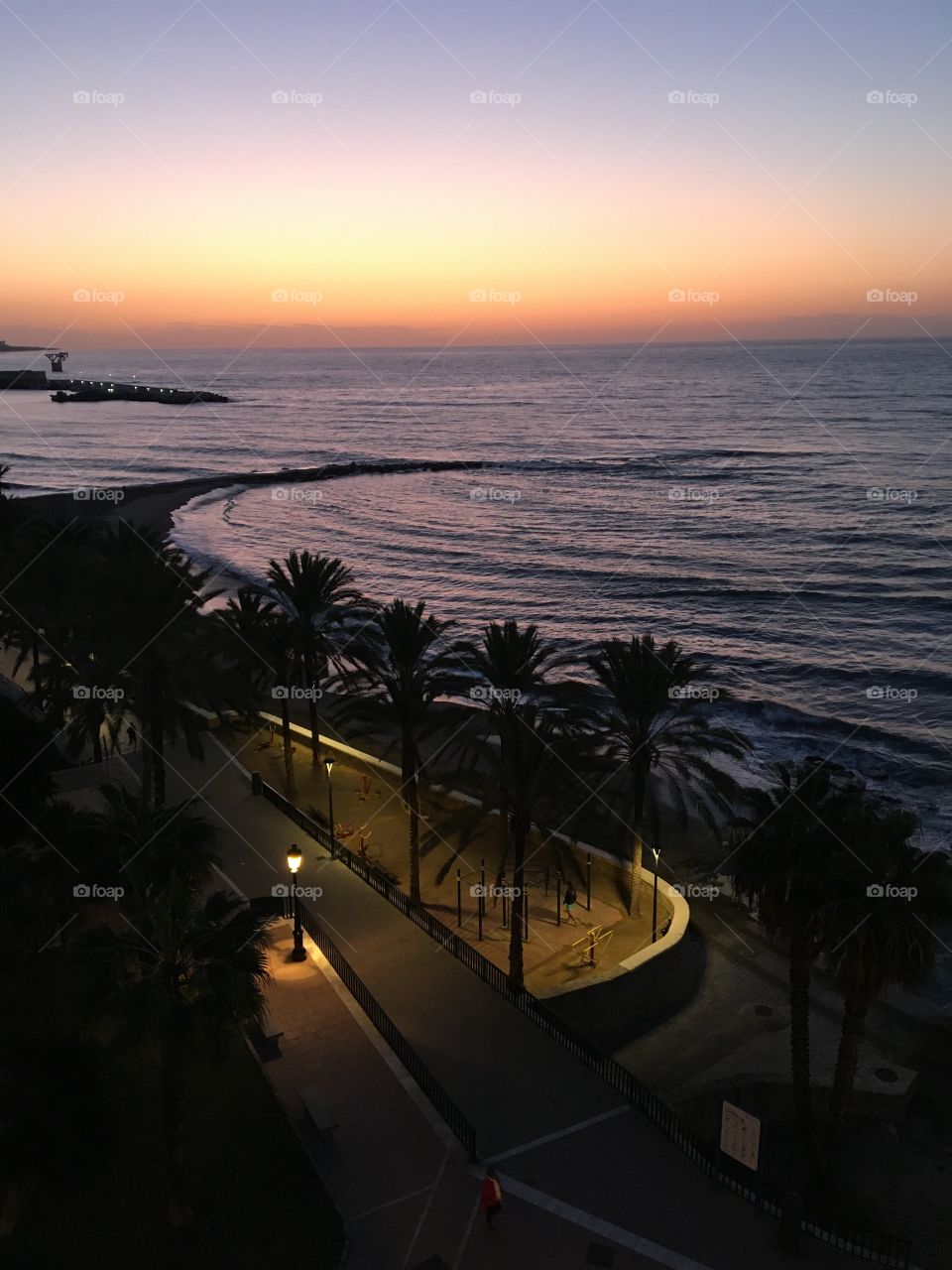 Sunrise on Marbella beach