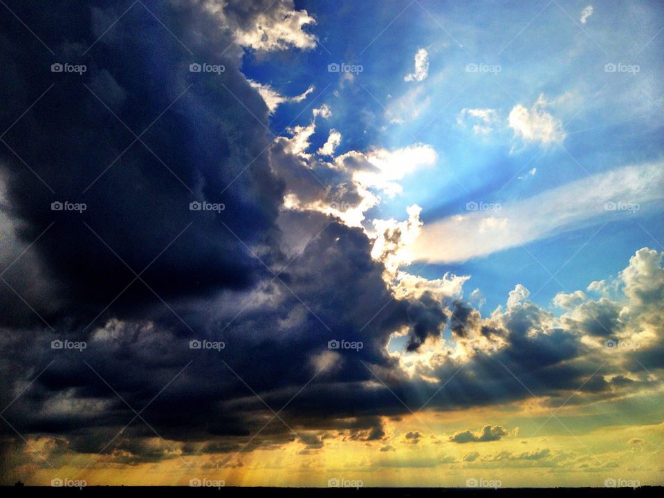 sky city clouds sun by hayen