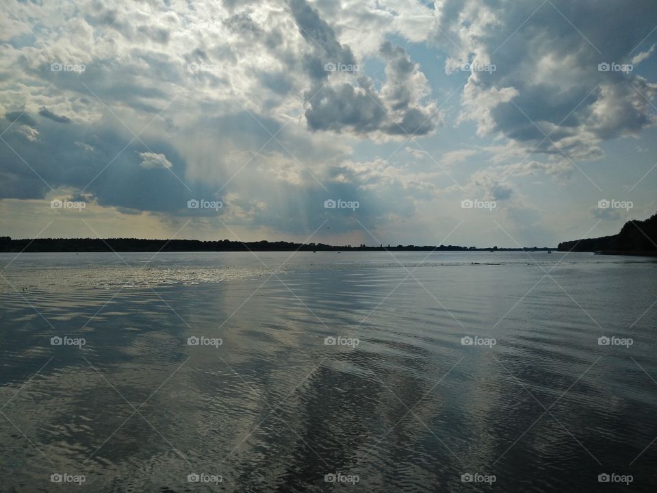 Clouds over the lake