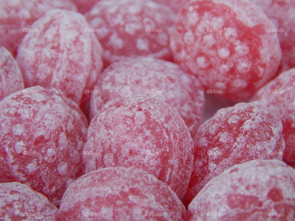 Pink hard candies