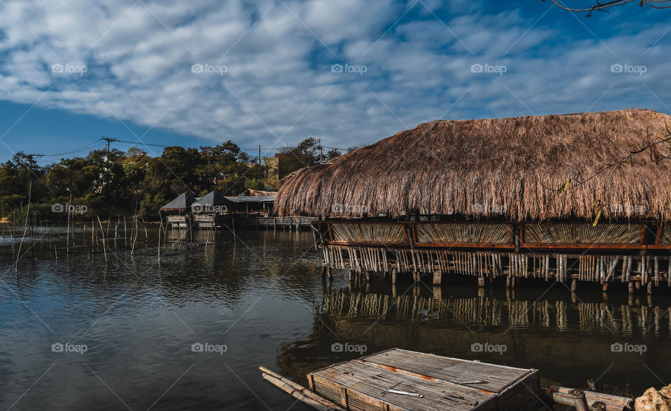 Fishing lagoon in Cebu, Philippines.