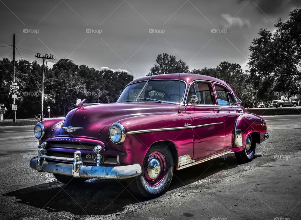 Antique car on Dauphin Island