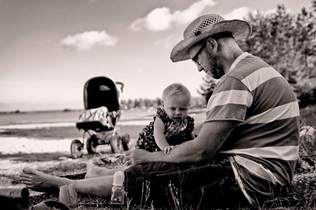 Playing with dad