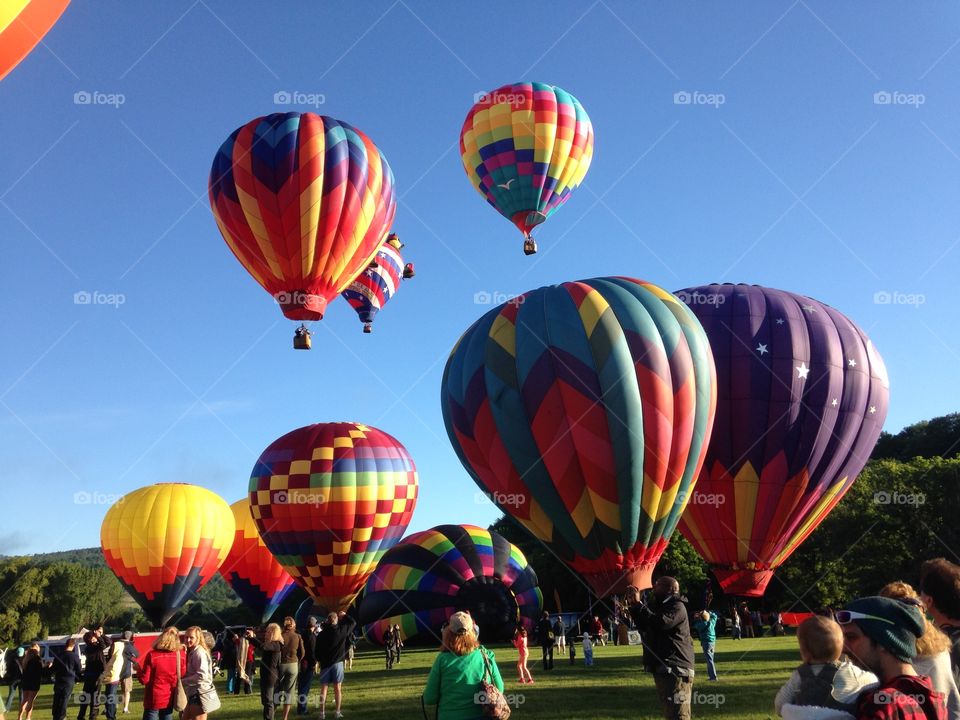 Take Off. Quechee, Vermont Hot Air Balloon Festival. A gorgeous morning for a balloon ride!