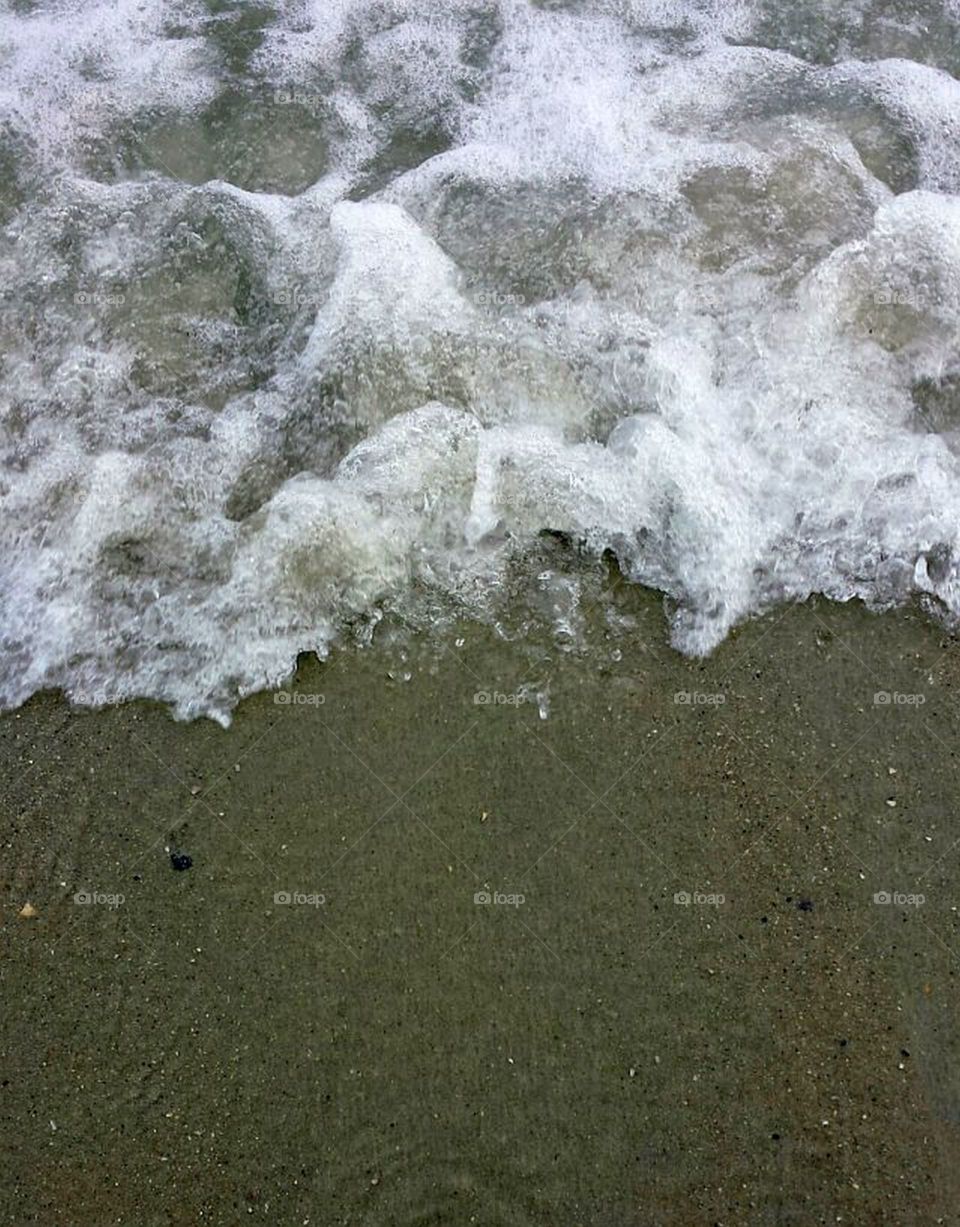 close-up of ocean waves