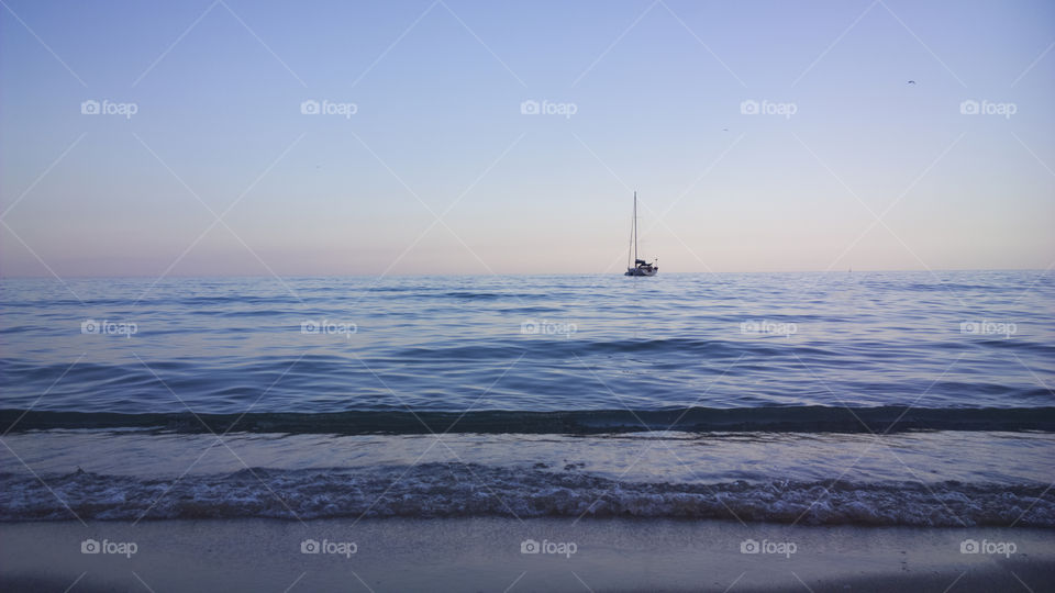 Yacht in the sea