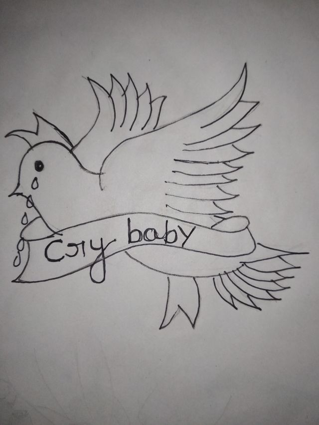 Weeping bird showing his pain...