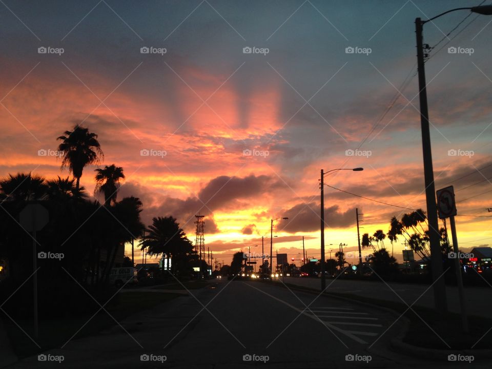 Evening in cocoa beach 