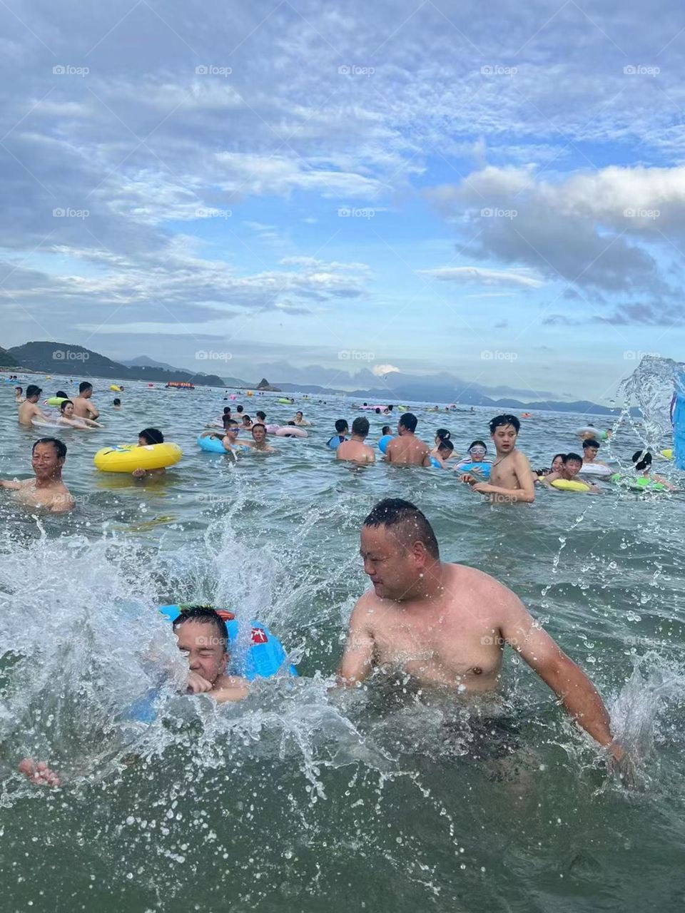 The warm moments of father and son playing