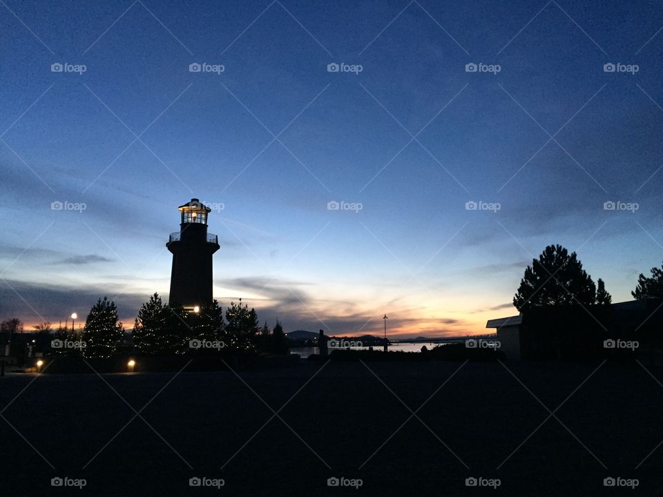 Lighthouse, Sunset, No Person, Dawn, Dusk