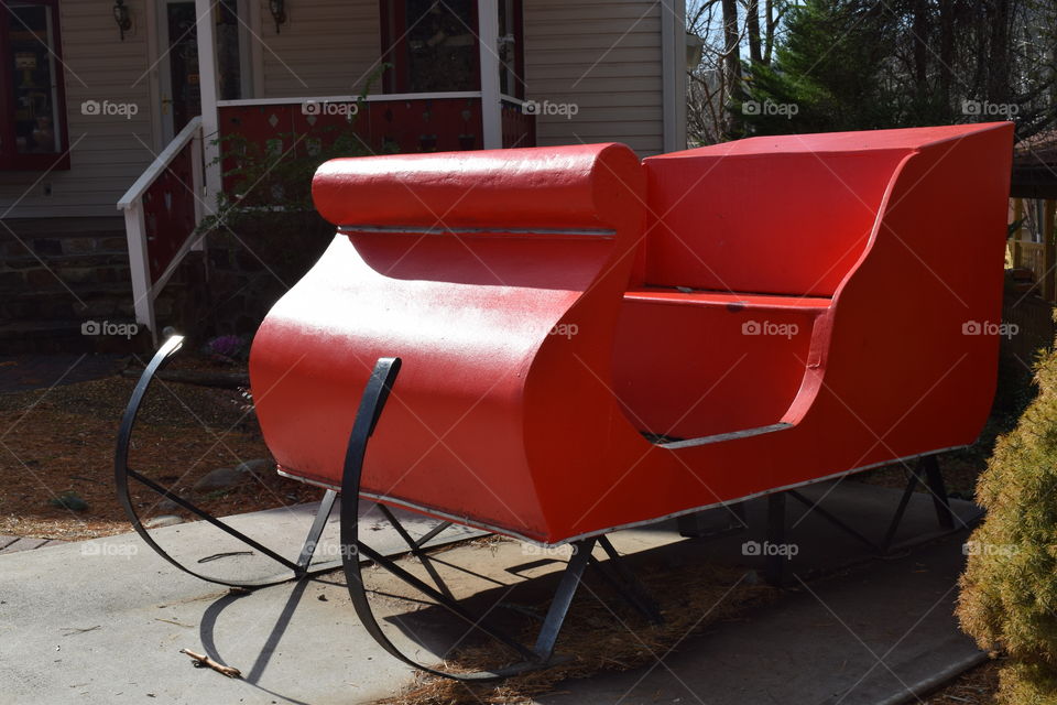 Red Santa sled