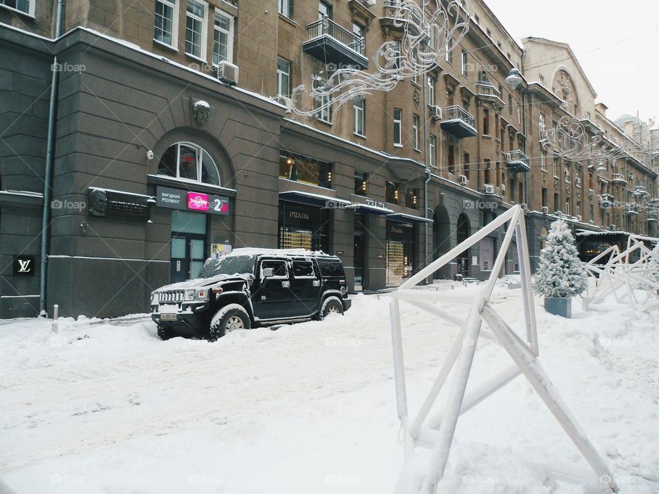 the city of Kiev in the winter, Passage, winter 2017