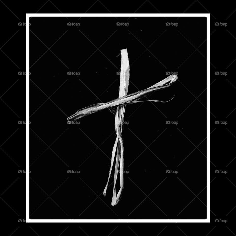 Black and White Palm Cross