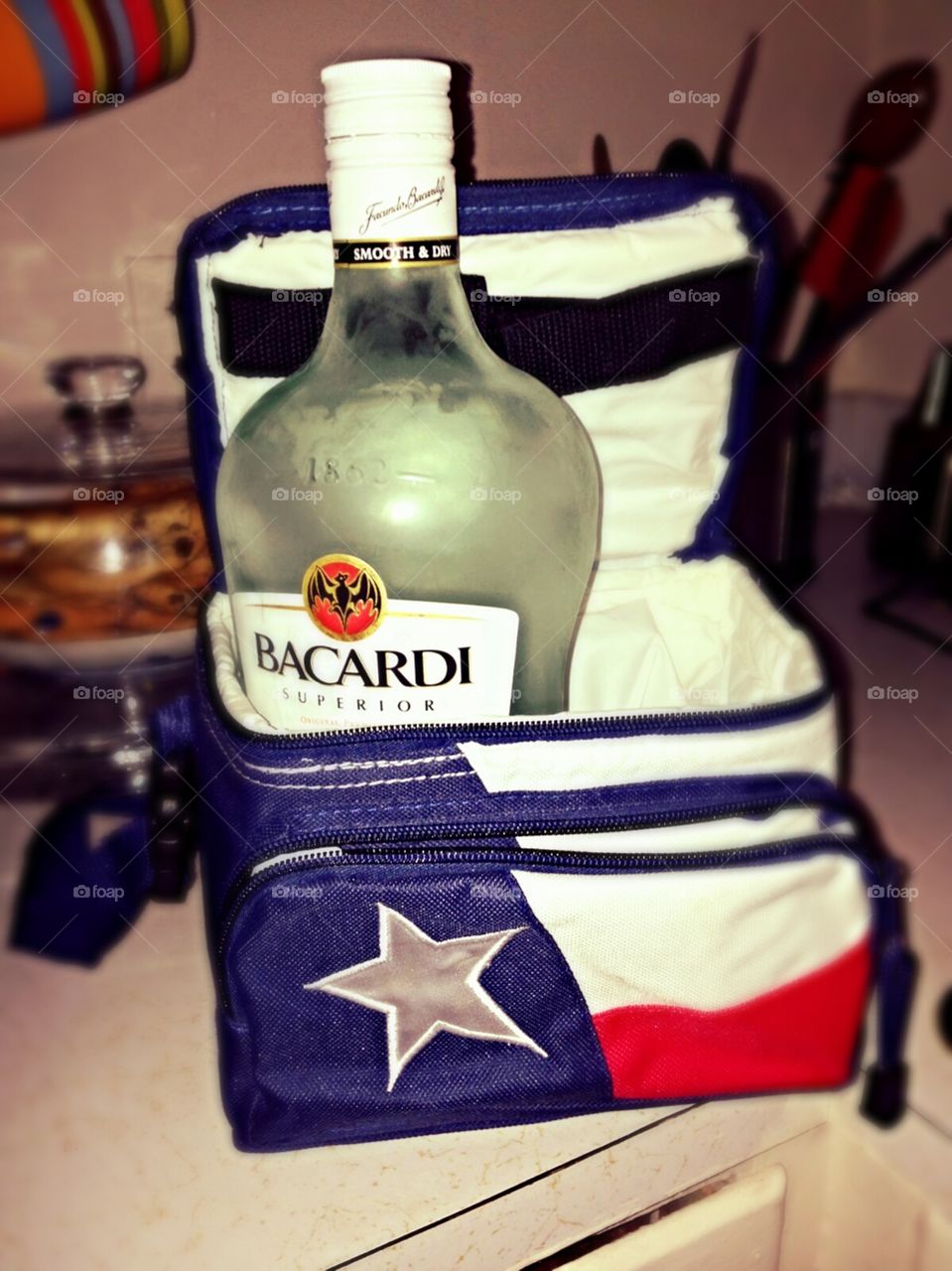 Bacardi, it's what's for lunch. Asked my hubby to pack my lunch bag, was not disappointed