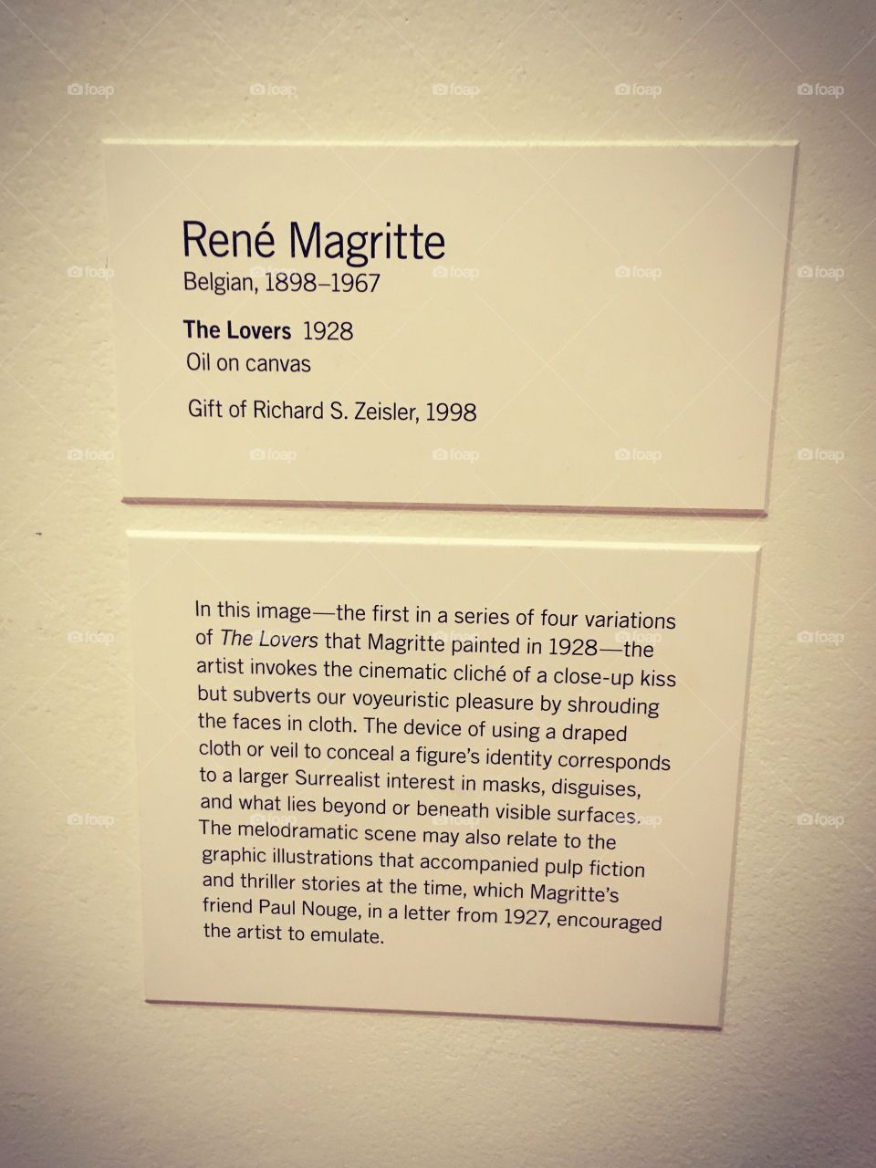 René Margritte - Museum of Modern Art - MoMA - Manhattan - New York City 