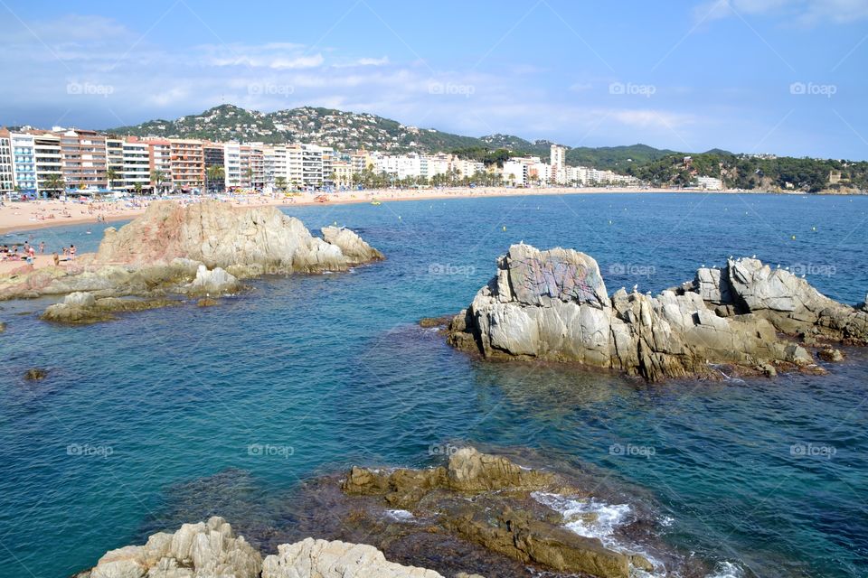 Beach of Lloret de Mar in Spain