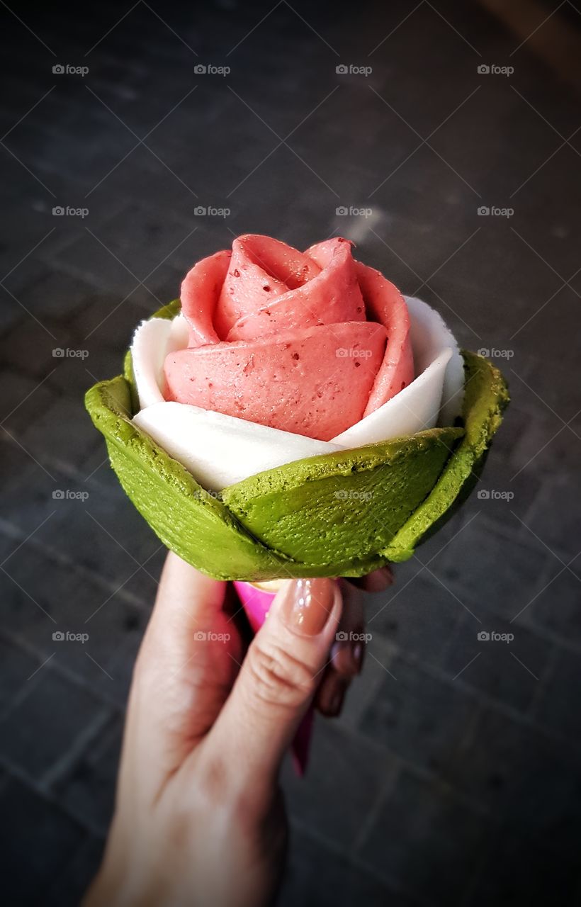 flower yogurt ice cream in korea