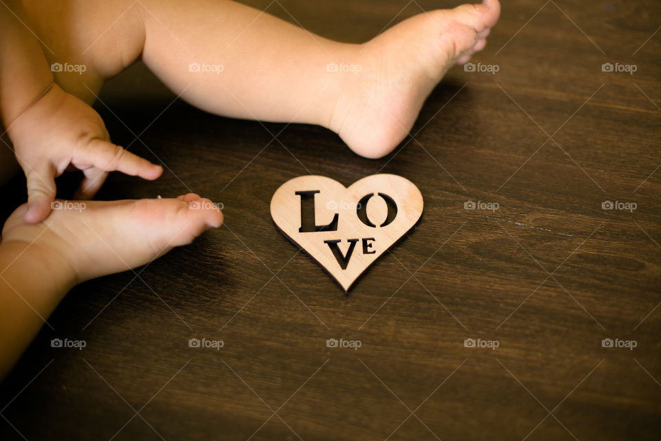 Cute little baby. Cute feet 