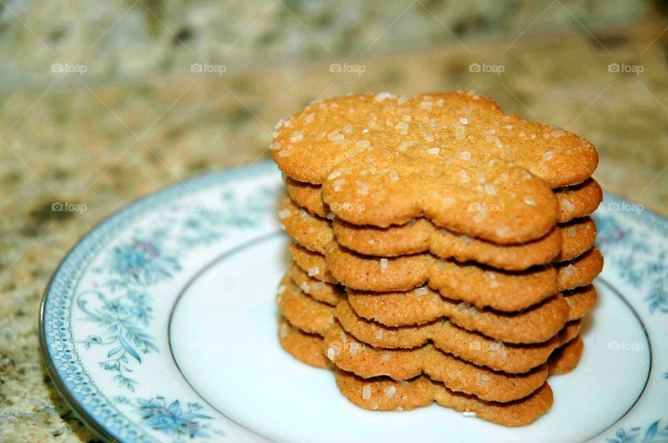 Holiday Baking. Gingersnap cookies