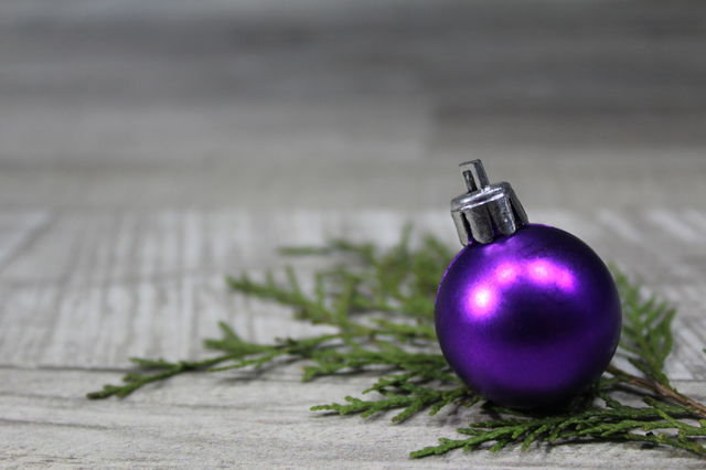 Purple toy for Christmas tree.