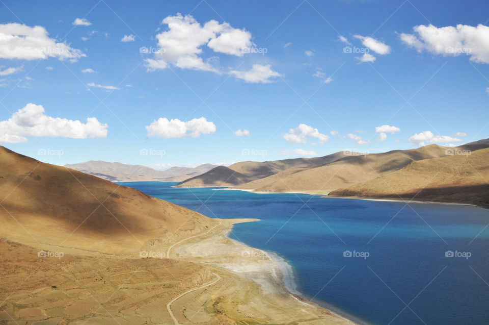 The lake in Tibet 