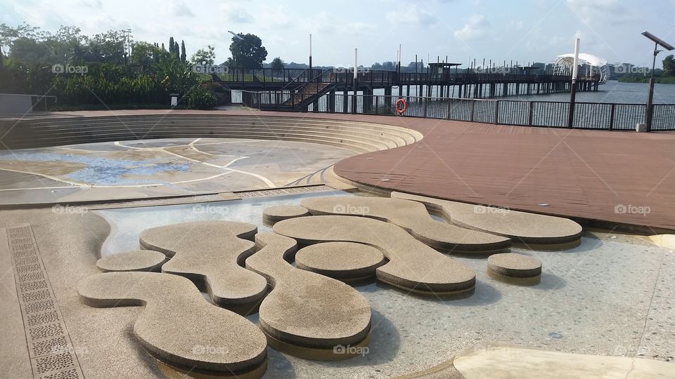 an outdoor performance area. for promotion and appreciation of arts and music