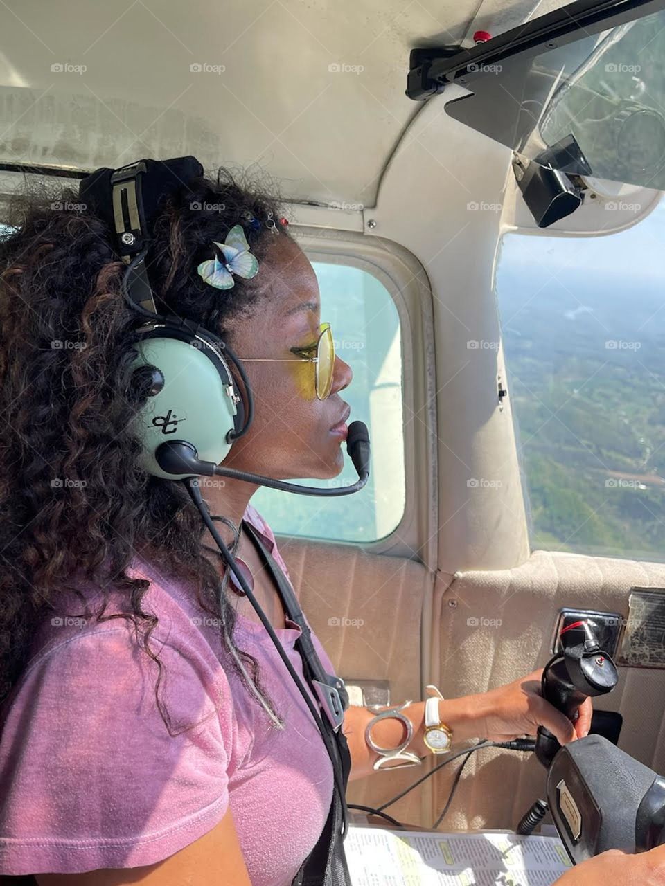 Black female faery aviator