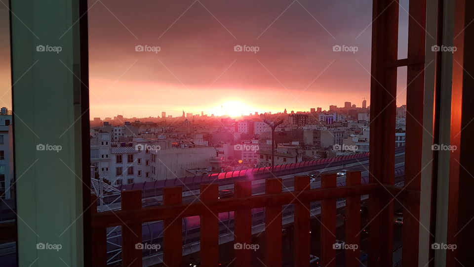 tehran sun set