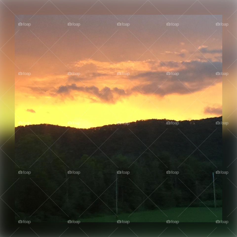 Sunset in the mountains 