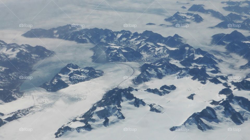 Rivers made of ice in Greenland 