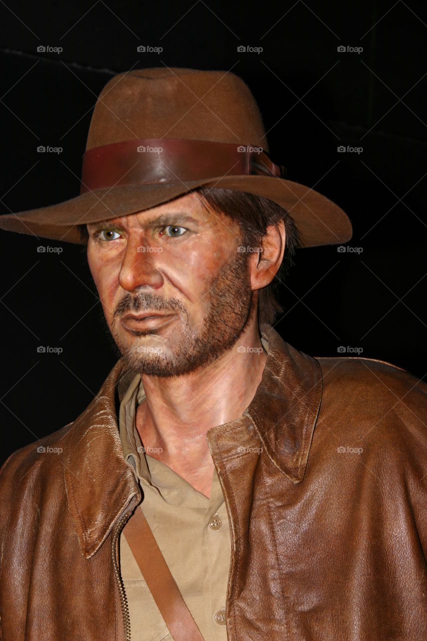 Waxwork of Harrison Ford as Indiana Jones